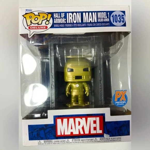 Marvel - Iron Man Hall of Armor Model 1 Golden Armor -  Large Bobble Head Funko - Picture 9 of 13